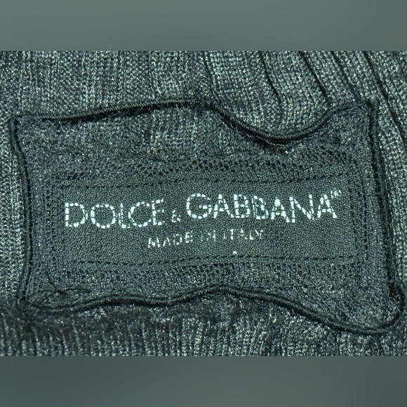 Dolce and Gabbana Women’s Ribbed Dark Gray Cardigan Cashmere/Silk Blend Size: 46 - Picture 8 of 12